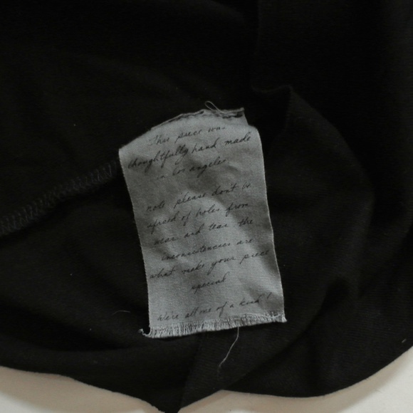 RAQUEL ALLEGRA shred front black jersey dress - Picture 6 of 6